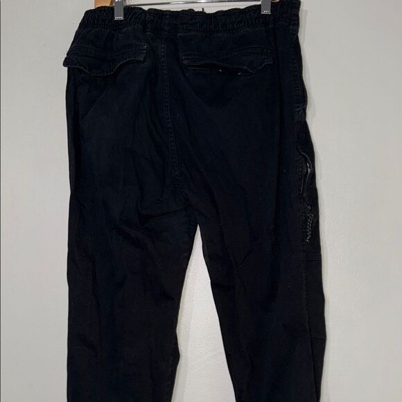 Black Jogger Pants with Tapered Fit - Picture 7 of 10